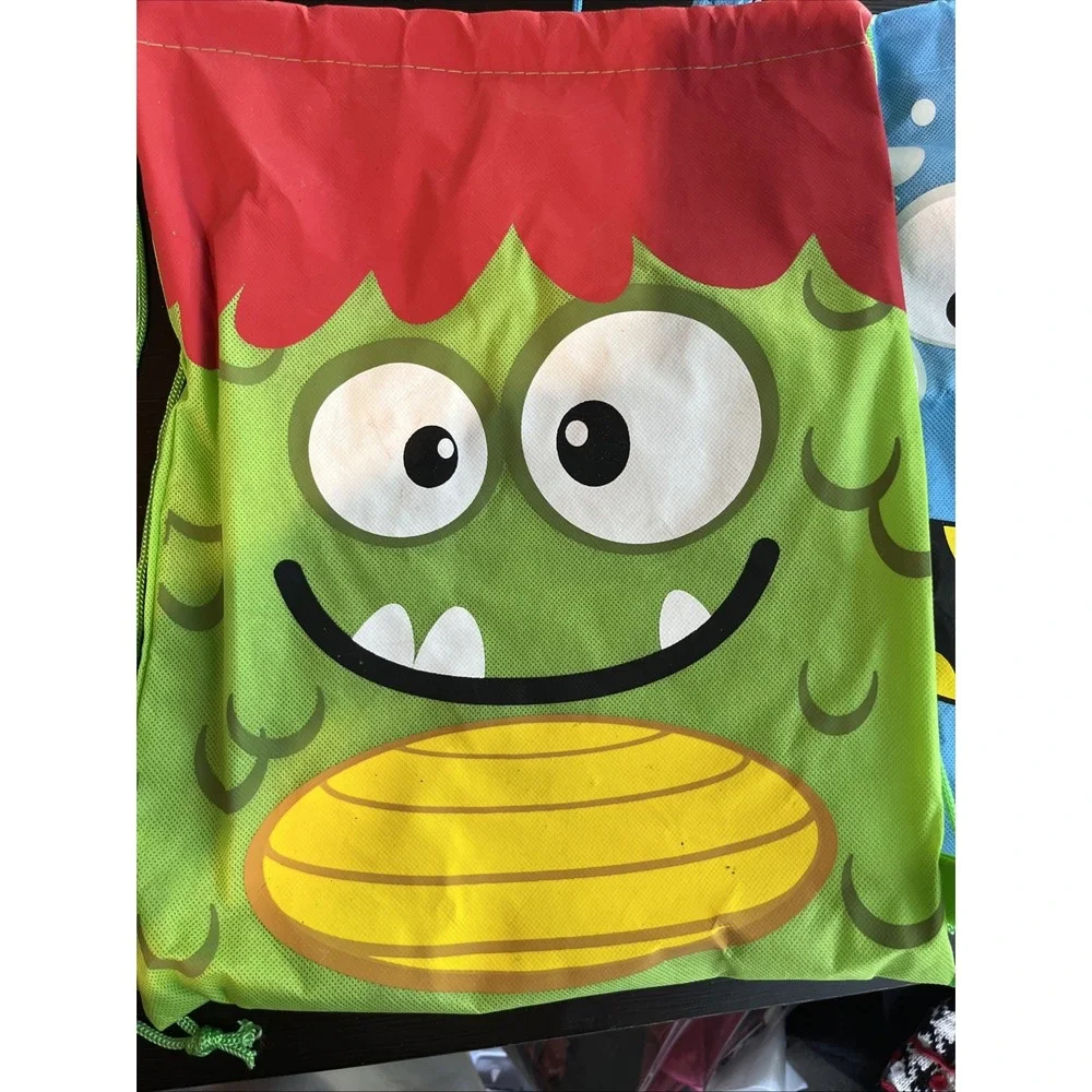 Small‎ Set (7) Silly Monster Drawstring Bags, Apparel Accessories 11.5x15